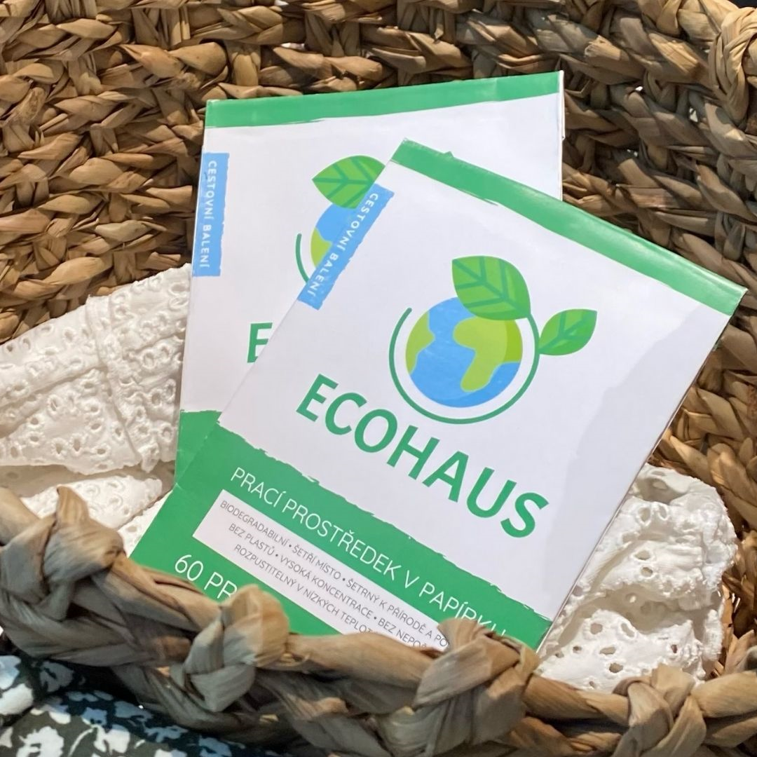 EcoHaus, perte ekologickým prostředkem v papírku
